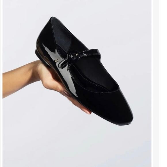 New Larroude Blair black patent Mary Jane Ballet Flat size 7 - Picture 6 of 16